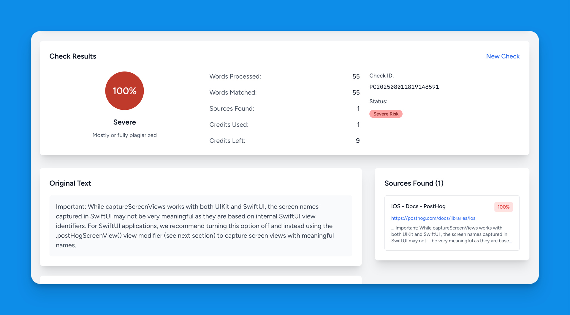 Plagimo web app